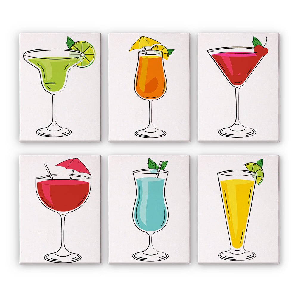 Bright Cocktail Glasses mini paint by numbers – image 7