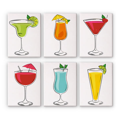 Bright Cocktail Glasses mini paint by numbers – image 7