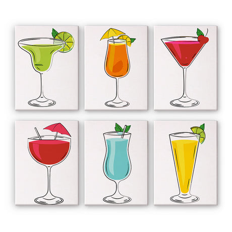 Bright Cocktail Glasses mini paint by numbers – image 7