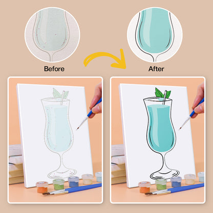 Bright Cocktail Glasses mini paint by numbers – image 10