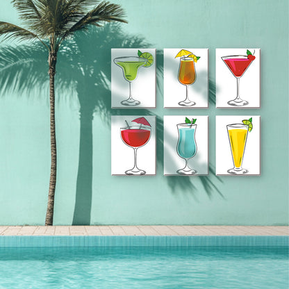 Bright Cocktail Glasses mini paint by numbers – image 15