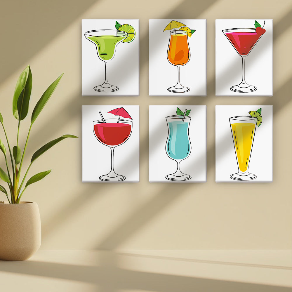 Bright Cocktail Glasses mini paint by numbers – image 16