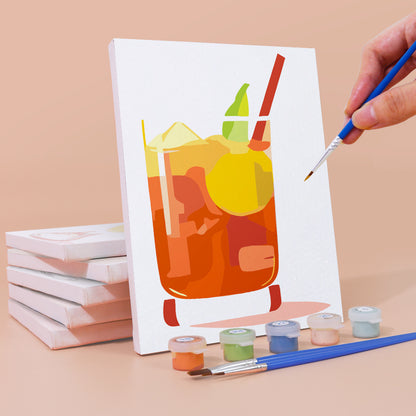 Retro Mixed Drinks mini paint by numbers – image 3