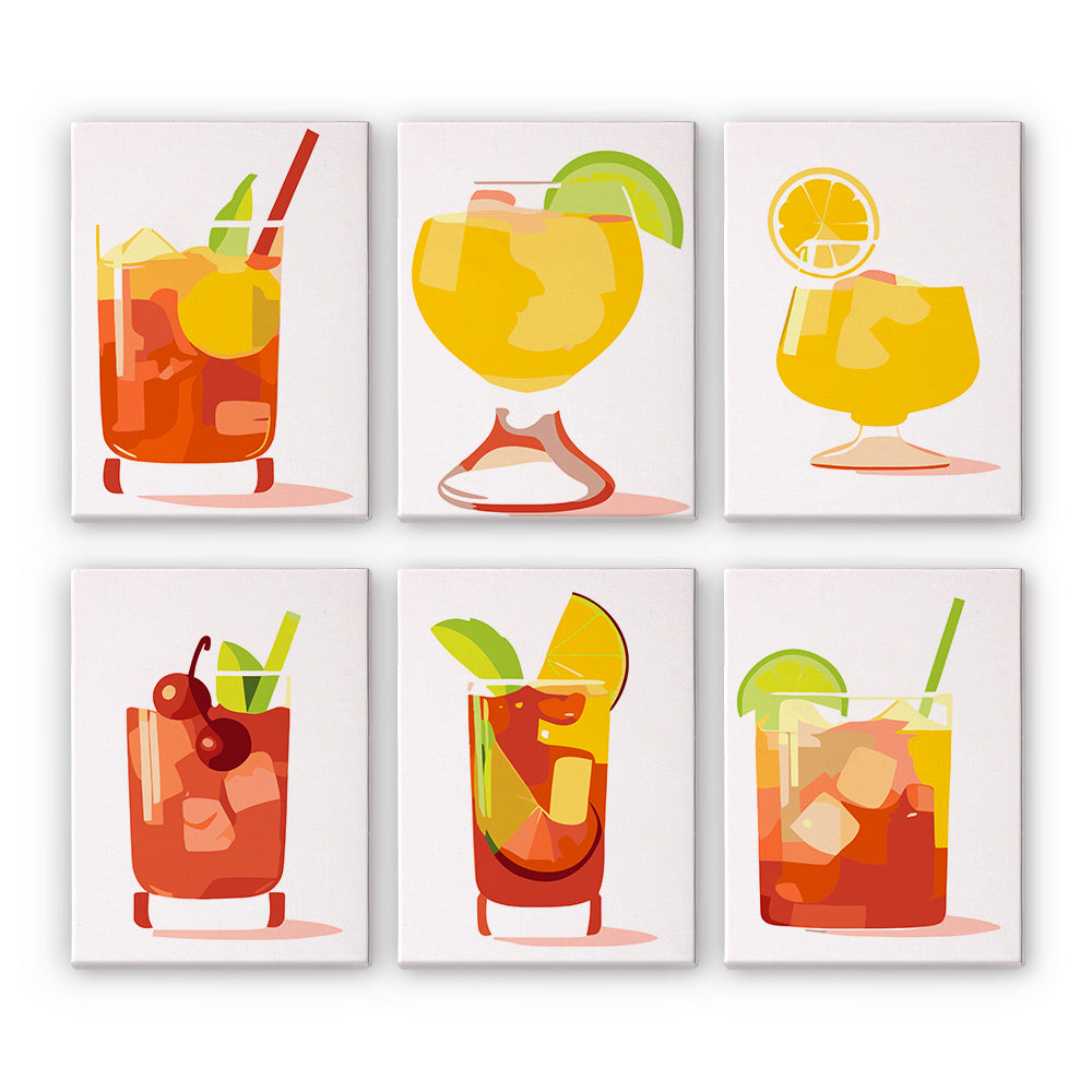 Retro Mixed Drinks mini paint by numbers – image 7