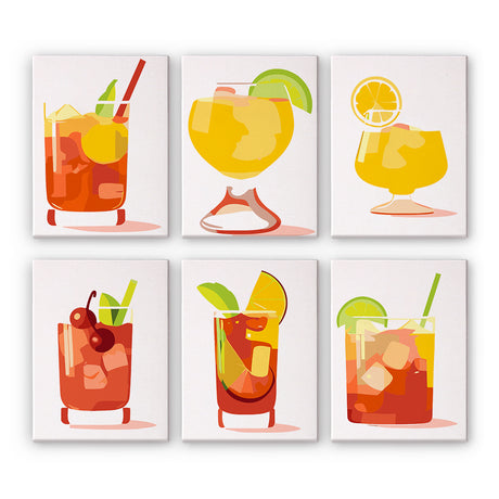 Retro Mixed Drinks mini paint by numbers – image 7