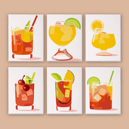 Retro Mixed Drinks mini paint by numbers – image 8