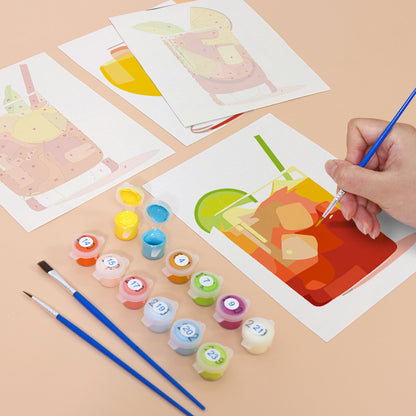 Retro Mixed Drinks mini paint by numbers – image 12