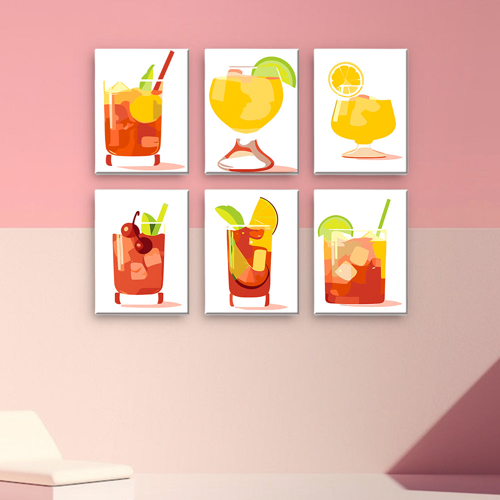 Retro Mixed Drinks mini paint by numbers – image 15