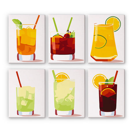 Colorful Citrus Cocktails mini paint by numbers – image 7