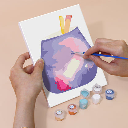 Pastel Pink Lemonade Glasses mini paint by numbers – image 5