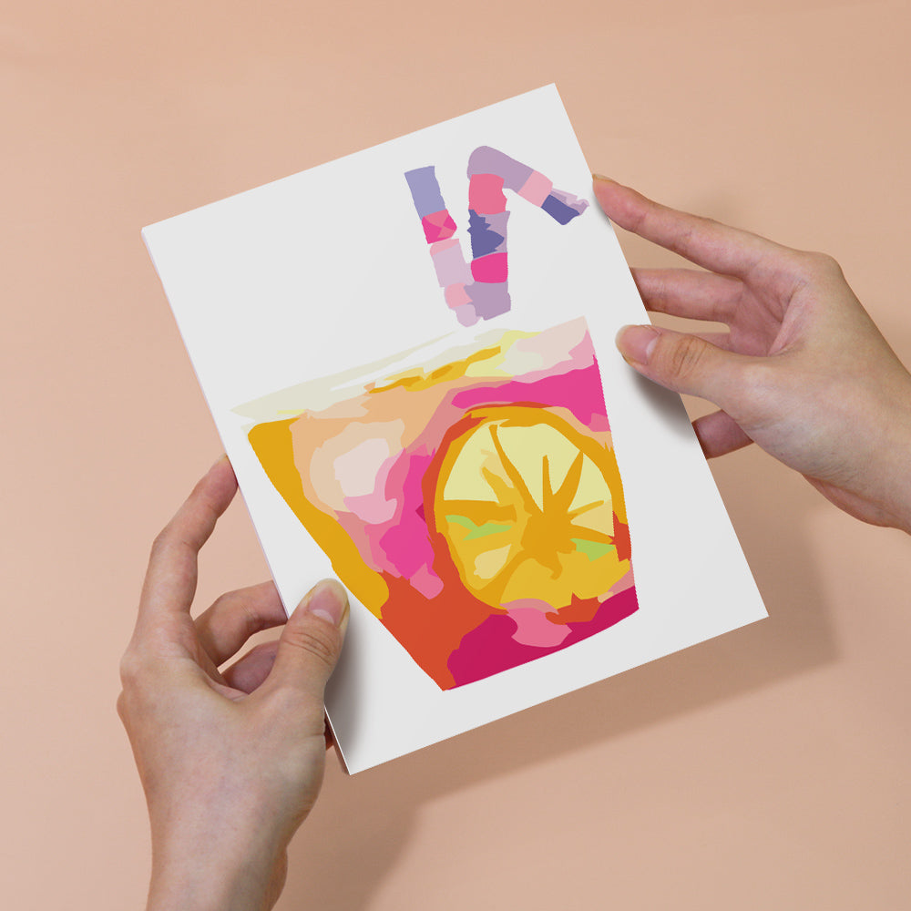 Pastel Pink Lemonade Glasses mini paint by numbers – image 6
