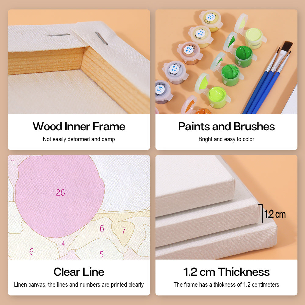 Pastel Pink Lemonade Glasses mini paint by numbers – image 9
