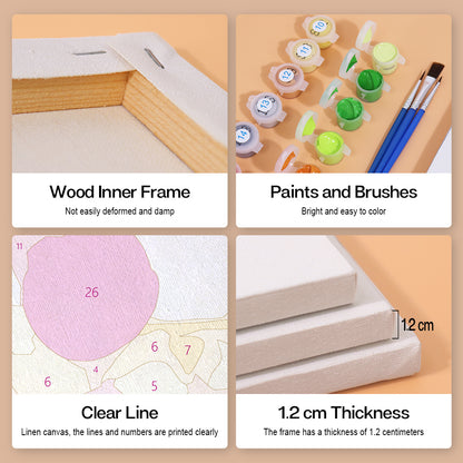 Pastel Pink Lemonade Glasses mini paint by numbers – image 9