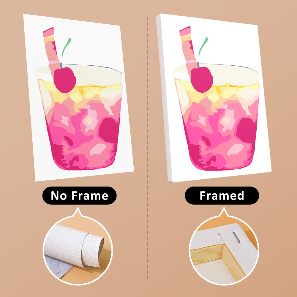 Pastel Pink Lemonade Glasses mini paint by numbers – image 13