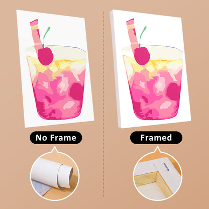 Pastel Pink Lemonade Glasses mini paint by numbers – image 13