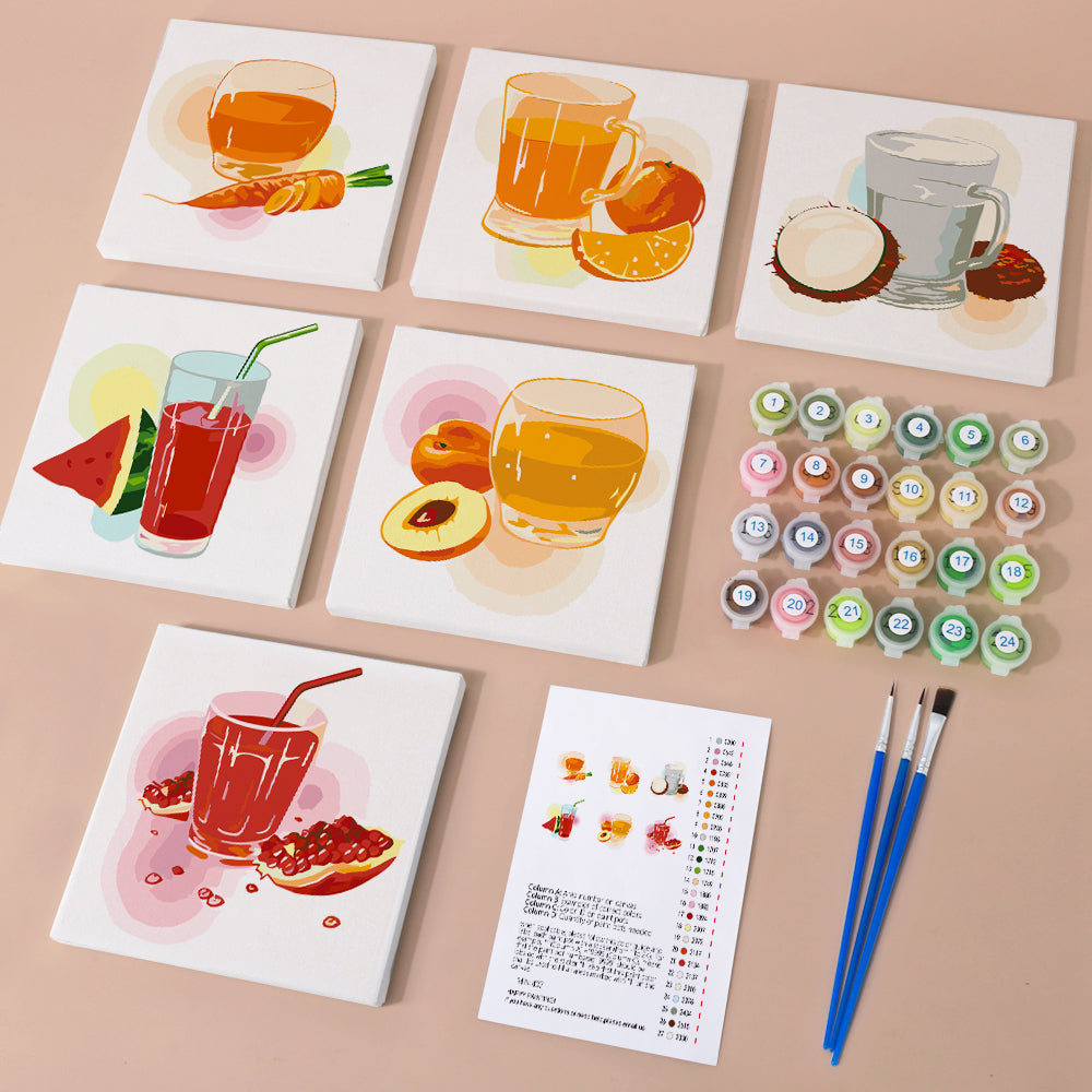 Garden Fresh Pressed Juices mini paint by numbers – image 1