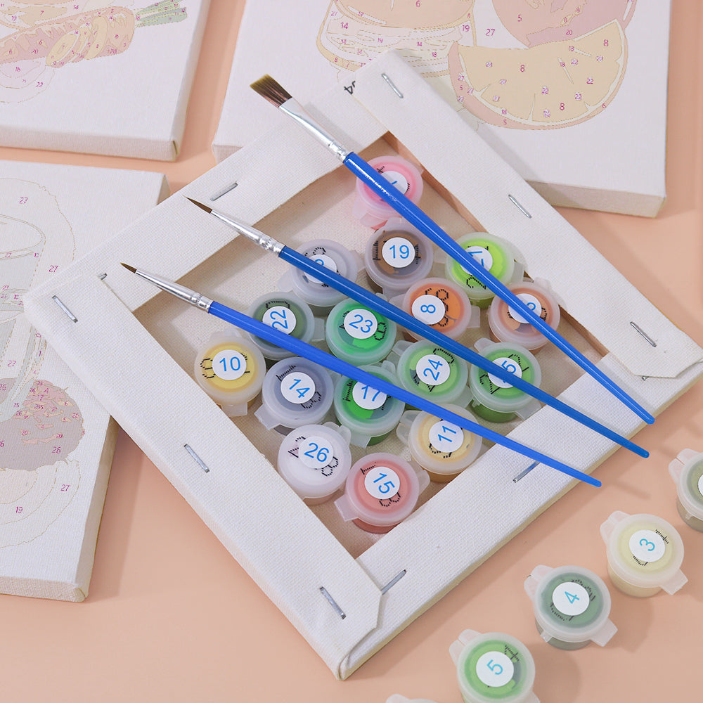 Garden Fresh Pressed Juices mini paint by numbers – image 2