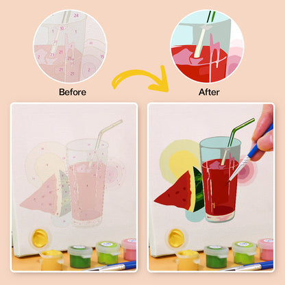 Garden Fresh Pressed Juices mini paint by numbers – image 9