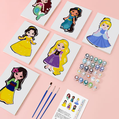 Fairy Tale Princesses mini paint by numbers – image 1