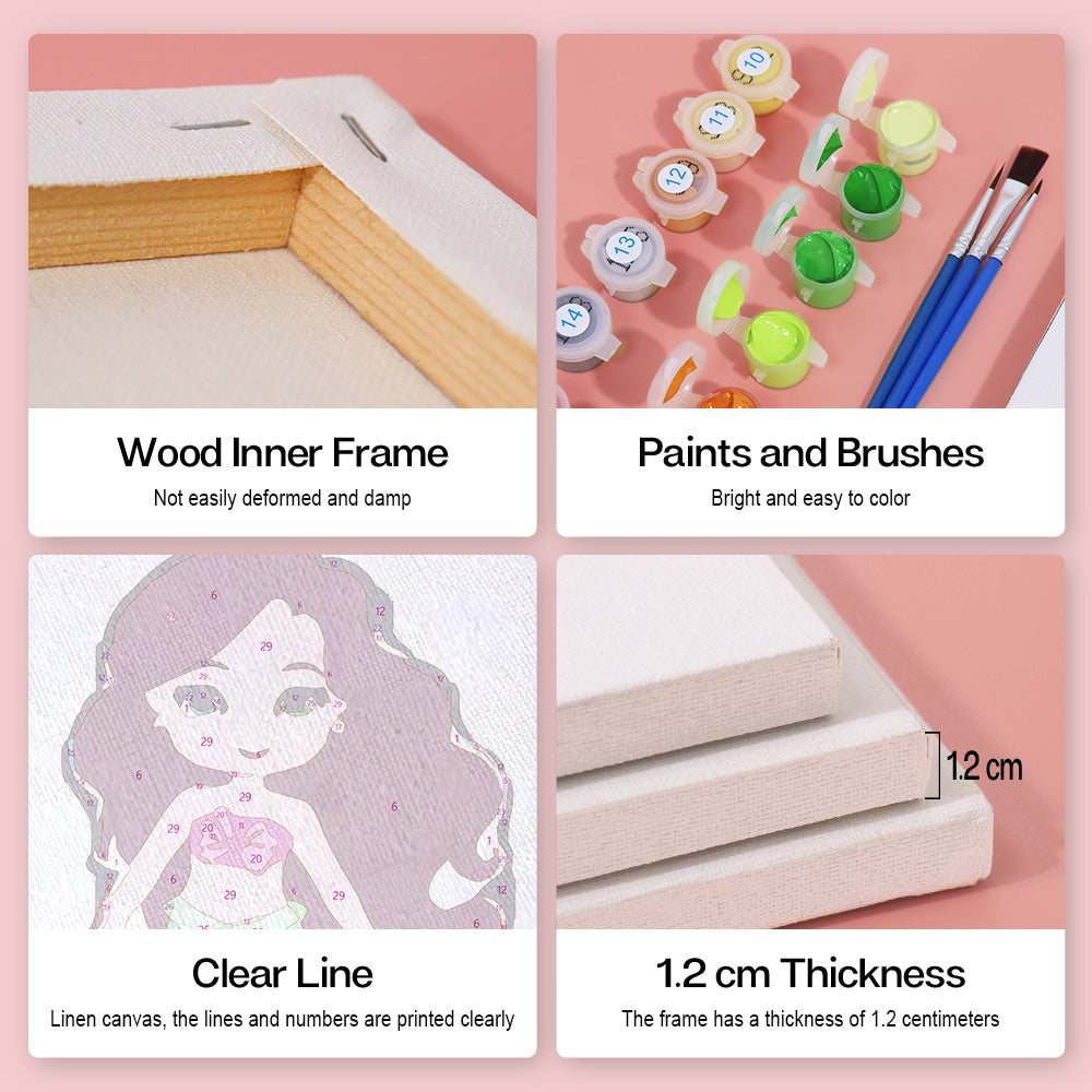 Fairy Tale Princesses mini paint by numbers – image 9