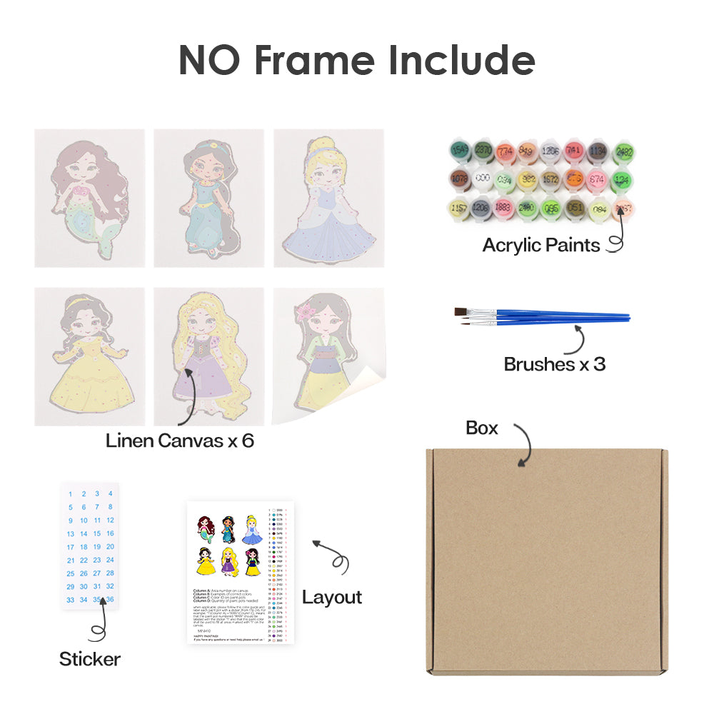 Fairy Tale Princesses mini paint by numbers – image 17