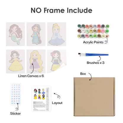 Fairy Tale Princesses mini paint by numbers – image 17