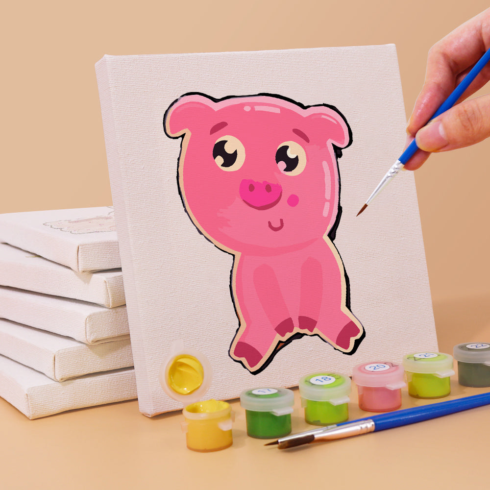 Cute Animal Faces mini paint by numbers – image 3