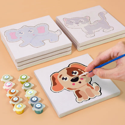 Cute Animal Faces mini paint by numbers – image 4