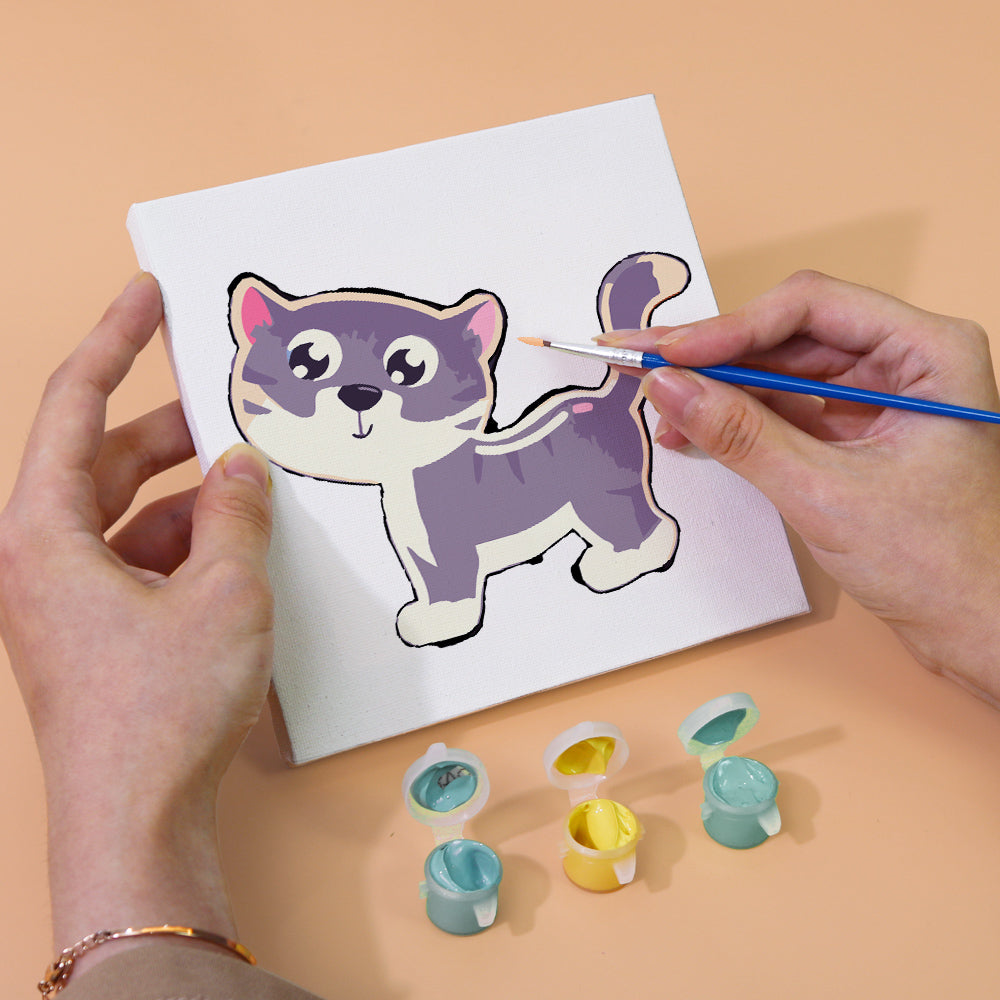 Cute Animal Faces mini paint by numbers – image 5