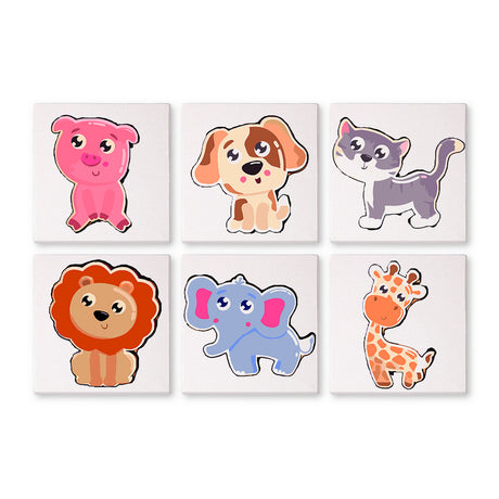 Cute Animal Faces mini paint by numbers – image 6
