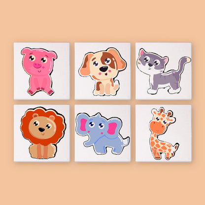 Cute Animal Faces mini paint by numbers – image 7