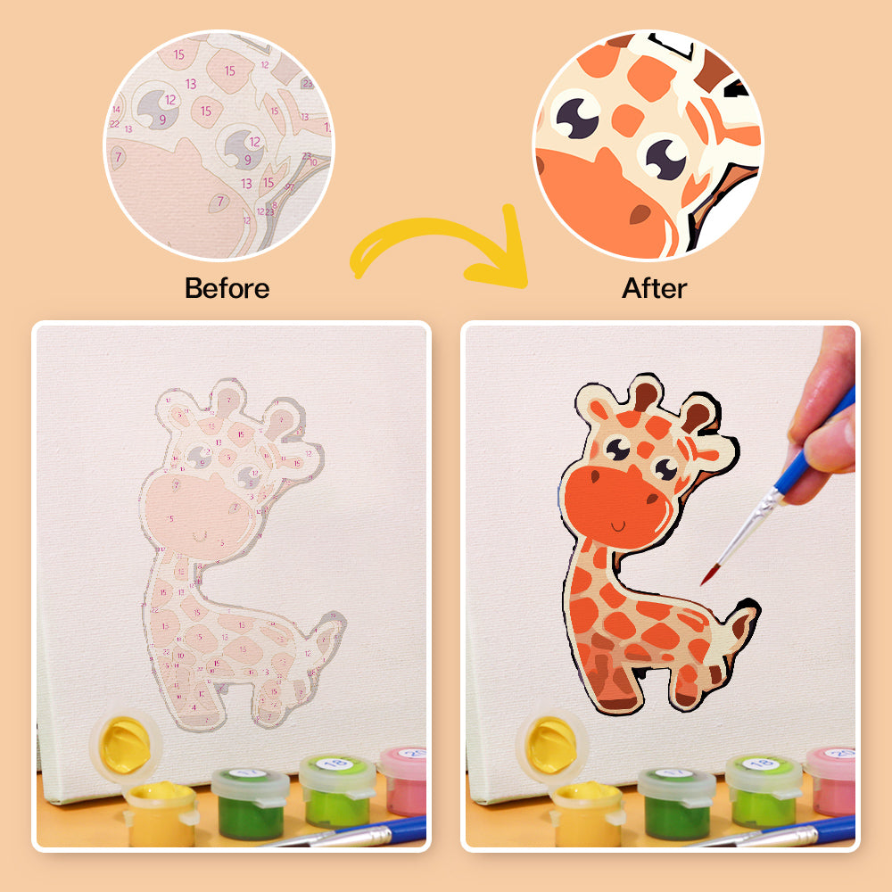 Cute Animal Faces mini paint by numbers – image 9