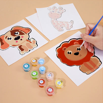 Cute Animal Faces mini paint by numbers – image 10