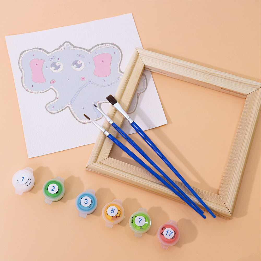 Cute Animal Faces mini paint by numbers – image 11