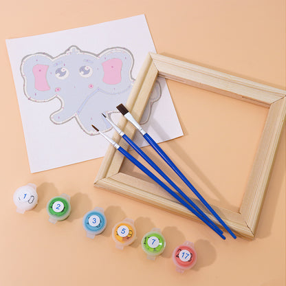 Cute Animal Faces mini paint by numbers – image 11