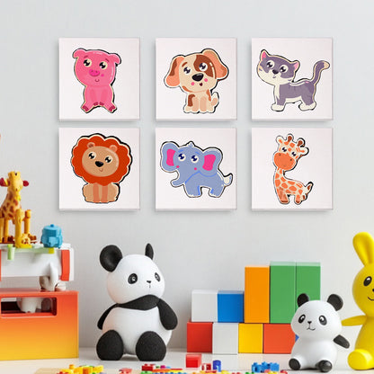 Cute Animal Faces mini paint by numbers – image 13