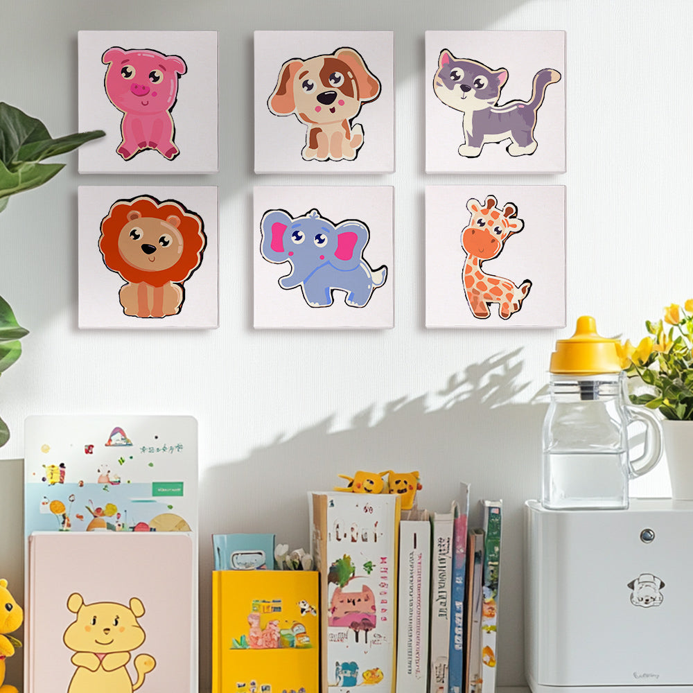 Cute Animal Faces mini paint by numbers – image 14