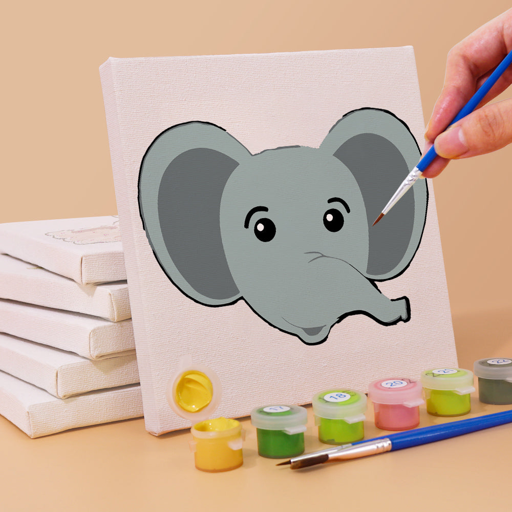 Cute Animal Faces mini paint by numbers – image 3