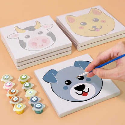 Cute Animal Faces mini paint by numbers – image 4