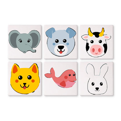 Cute Animal Faces mini paint by numbers – image 6