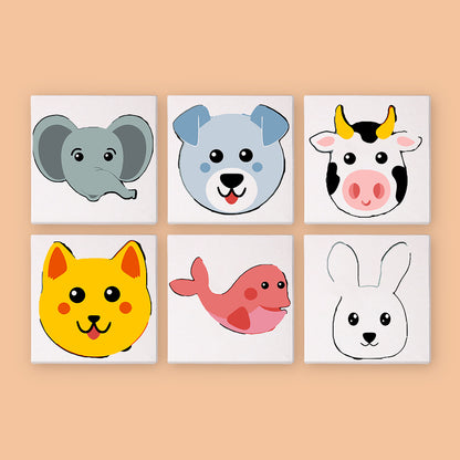Cute Animal Faces mini paint by numbers – image 7