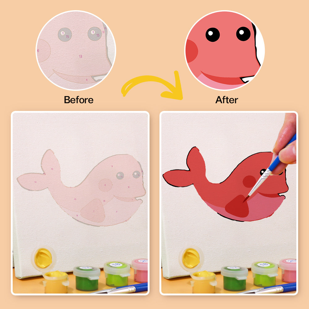 Cute Animal Faces mini paint by numbers – image 9
