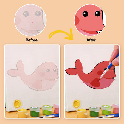 Cute Animal Faces mini paint by numbers – image 9