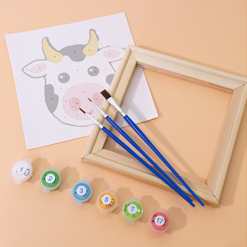 Cute Animal Faces mini paint by numbers – image 11