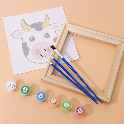 Cute Animal Faces mini paint by numbers – image 11