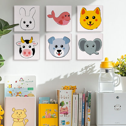Cute Animal Faces mini paint by numbers – image 14