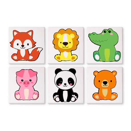 Cute Woodland and Zoo Animals mini paint by numbers – image 6