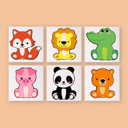 Sitting Fox and Panda Pals mini paint by numbers – image 7