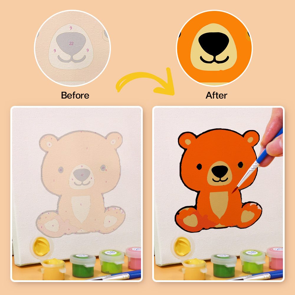 Sitting Fox and Panda Pals mini paint by numbers – image 9