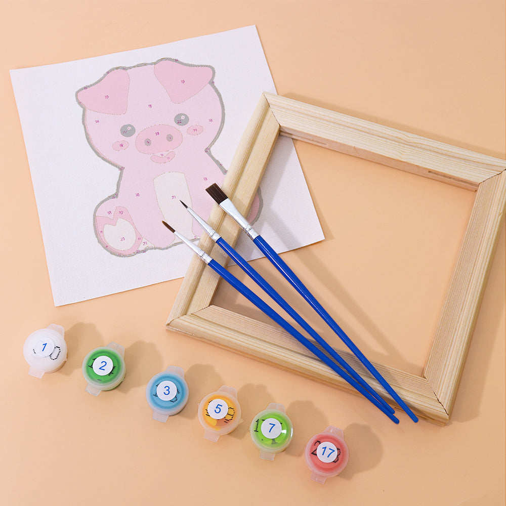 Sitting Fox and Panda Pals mini paint by numbers – image 11
